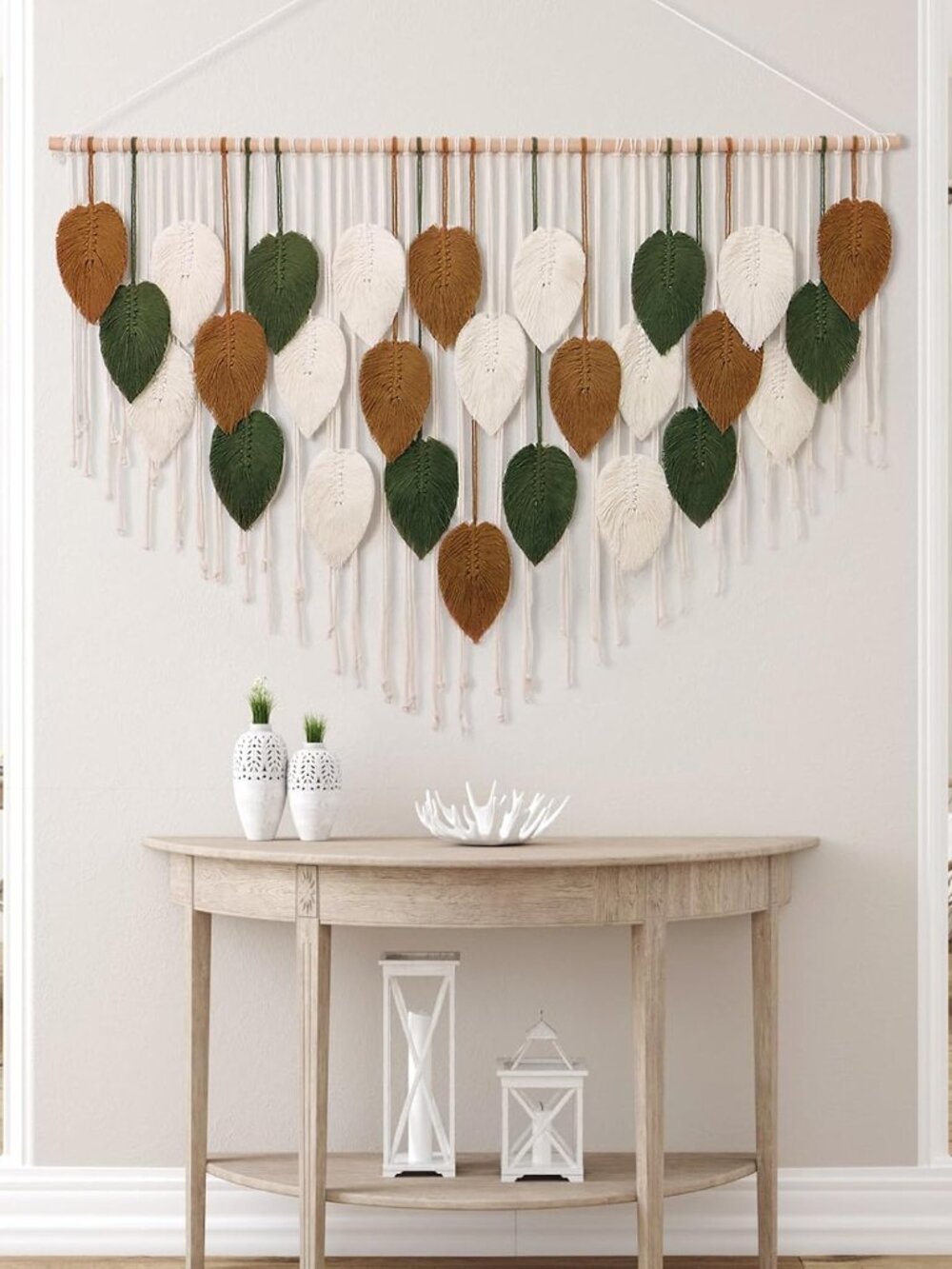 Large Macrame Wall Hanging Boho Woven Tapestry Chic Home Decor Wall Art | Modern - Picture 7 of 7